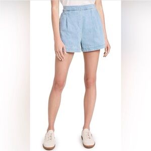 Madewell Women's Flat Front High Rise Denim Pull On Shorts XXS